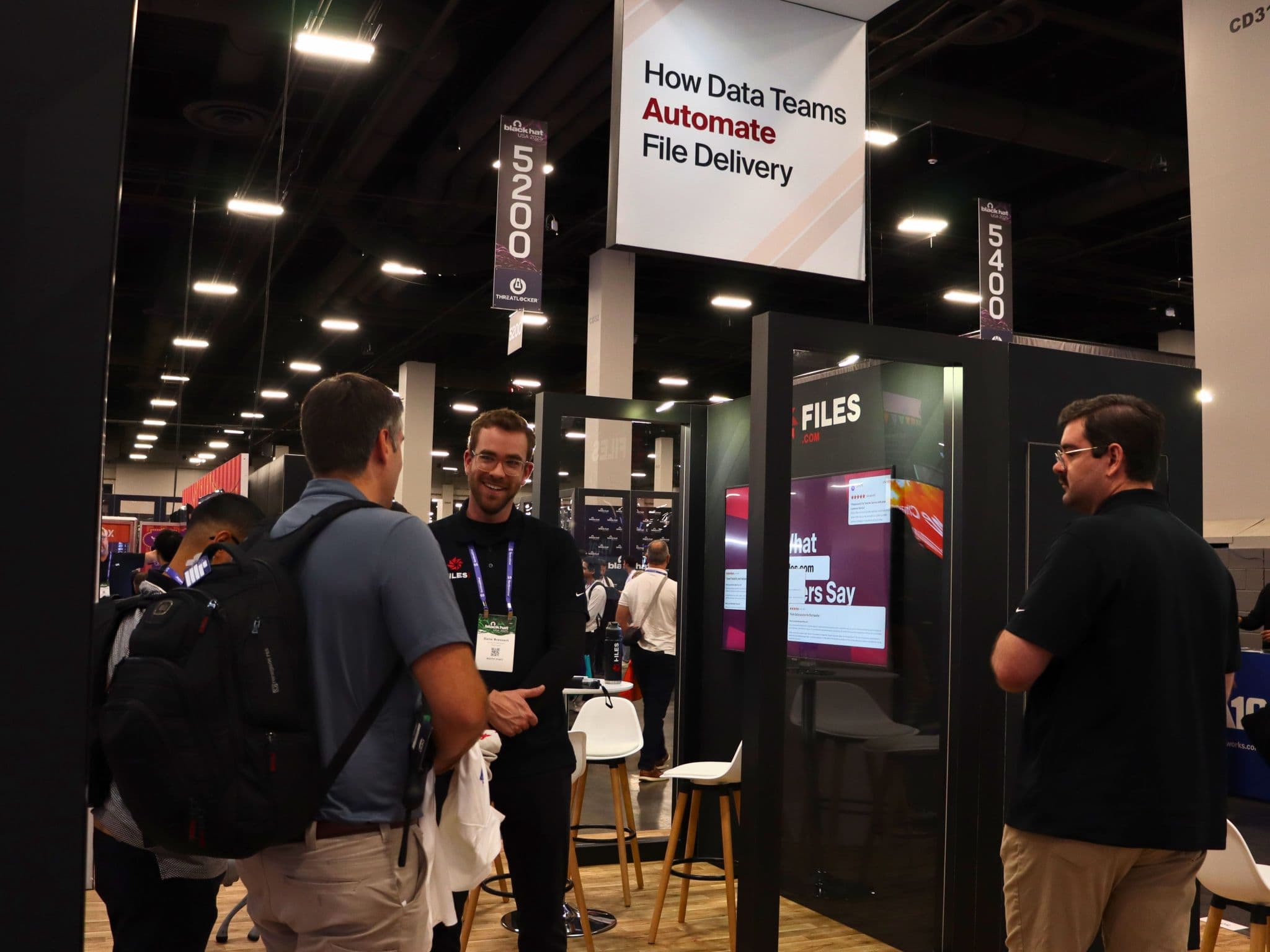 Conversation at the Files.com booth at Gartner IT Symposium/Xpo