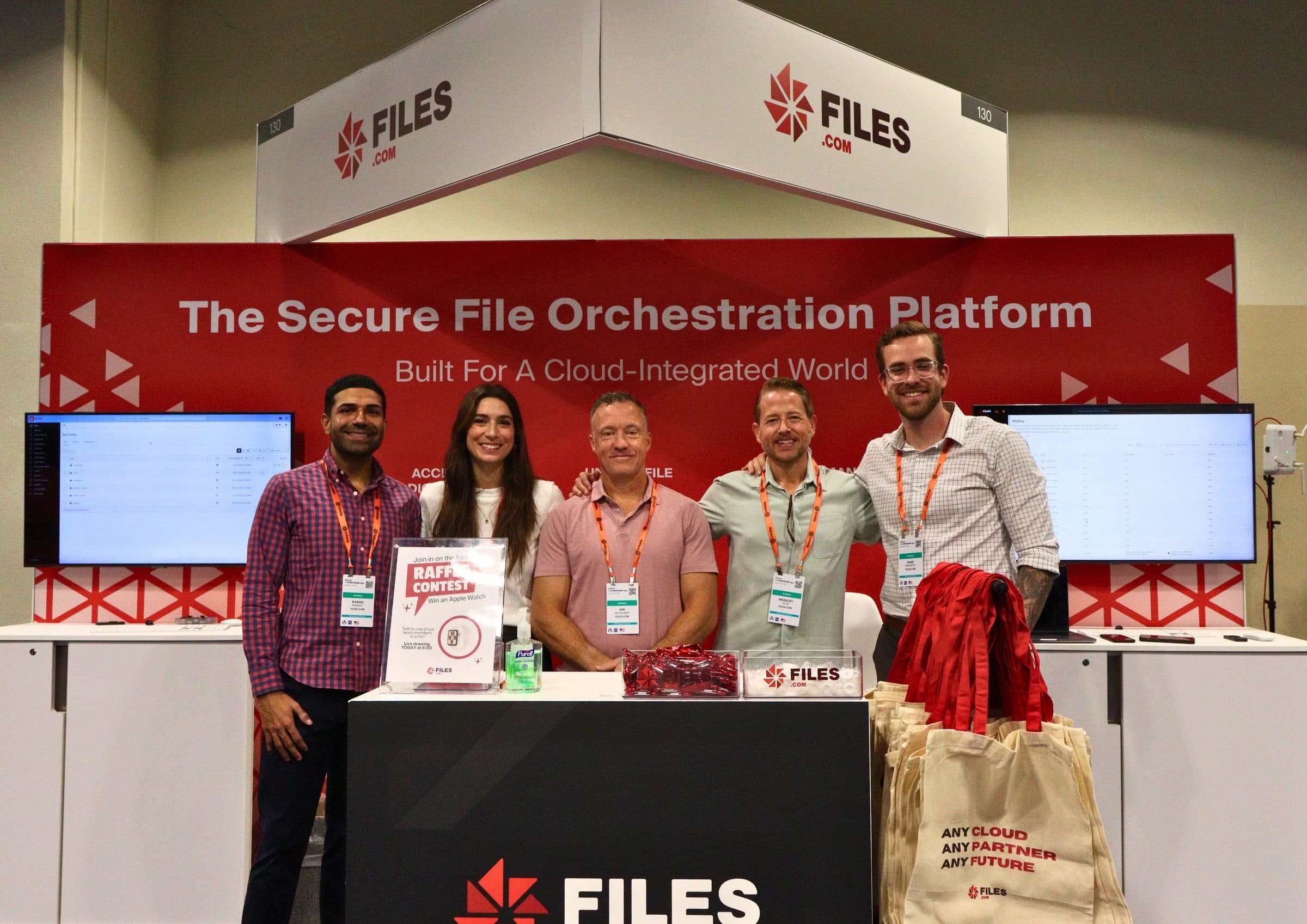 Files.com team at the Gartner IT Symposium/Xpo booth