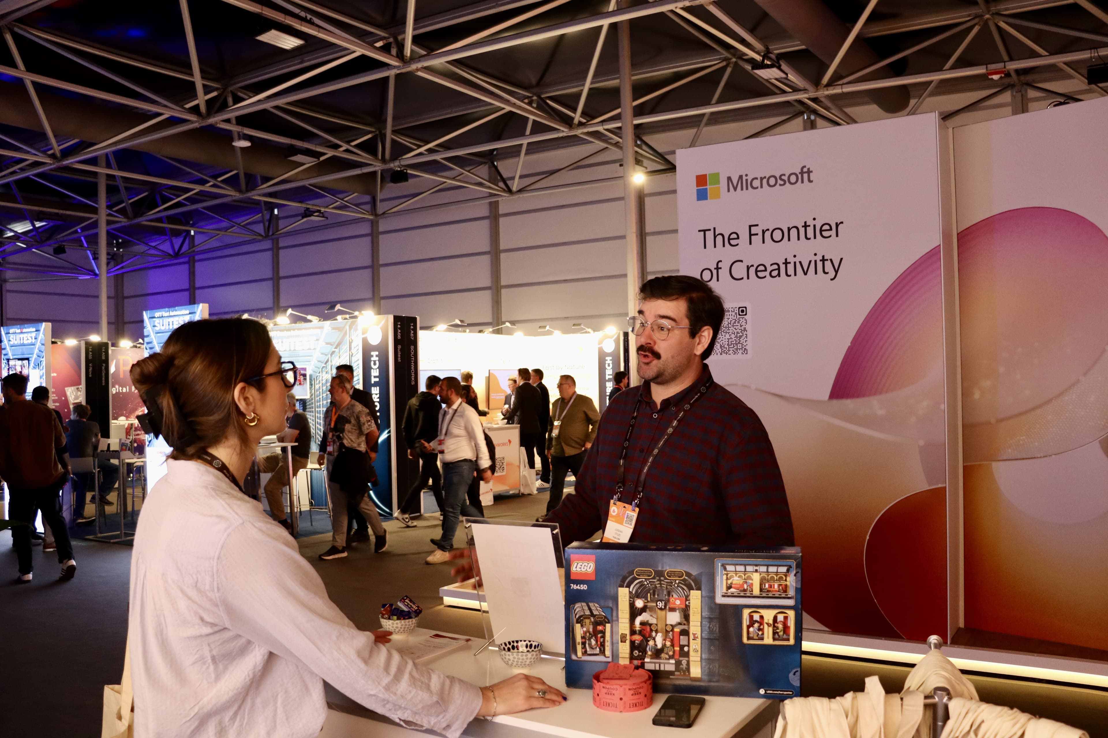 Files.com at a Microsoft event in the Microsoft Frontier of Creativity hall