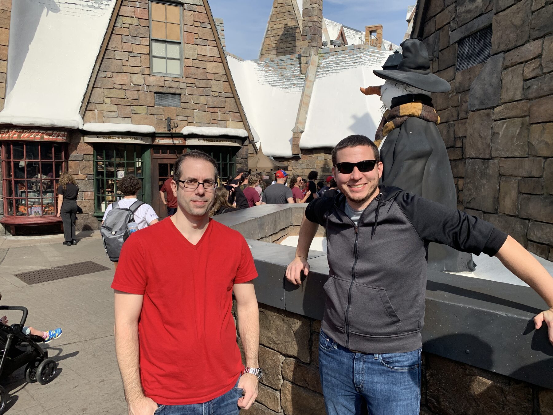 Jesse and a Files.com teammate visiting Harry Potter World at Universal Studios.